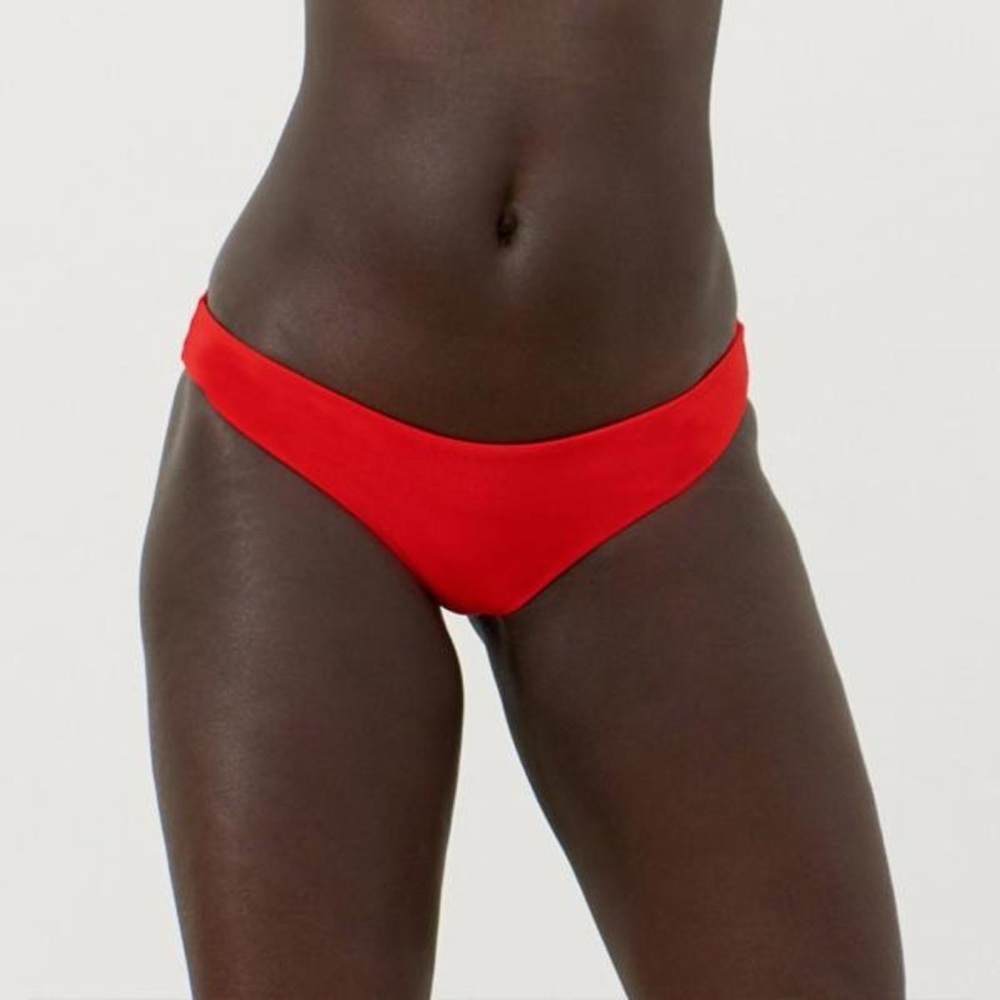 MARA HOFFMAN Zoa Low-rise Bikini Bottoms In Red Coat